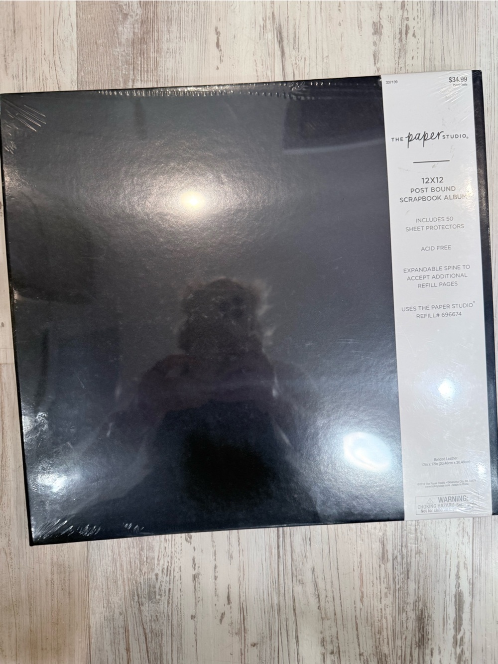 The Paper Studio 12x12 Black Scrapbook Album